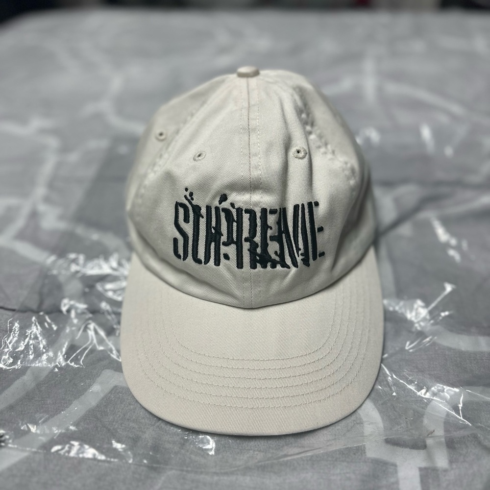 Supreme Splatter 6-Panel FW25 - Neutral Stone One Size Brand New SHIPS FAST